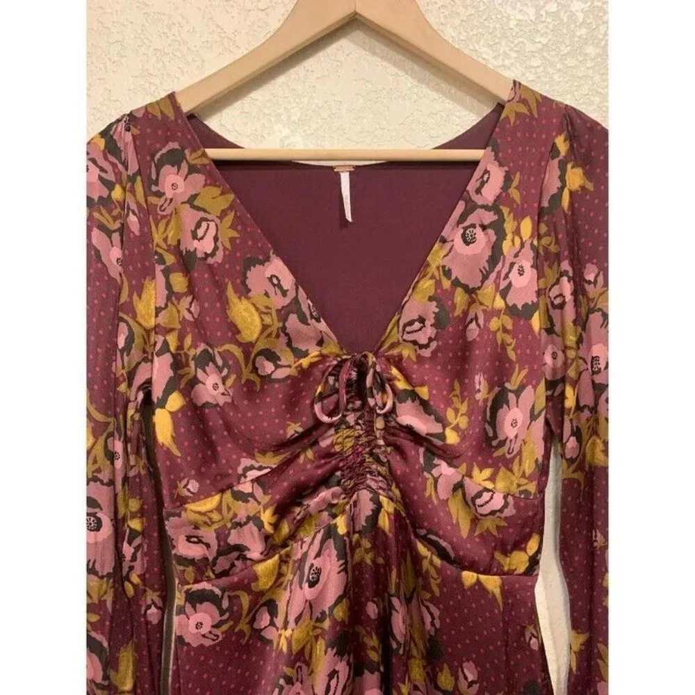 Free People Satin Floral Dress